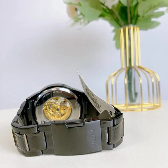 NWT Fossil Flynn Automatic Stainless Steel Men's Watch Black BQ2092 - Picture 5 of 7